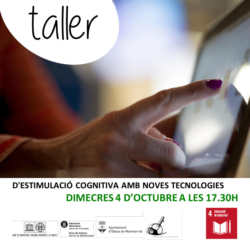 Cartell del taller que la biblioteca ha organitzat per a treure partit de les noves tecnologies