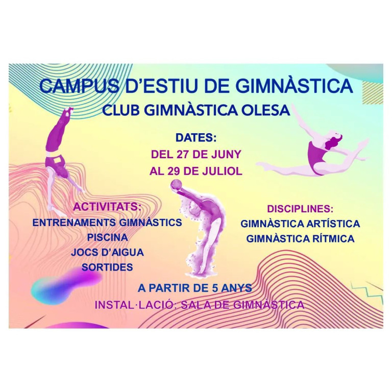 Cartell del Club gimnàstica Olesa del Casal d'estiu