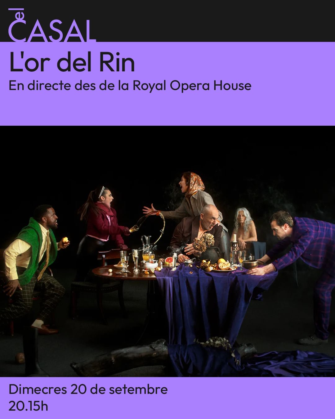 Cartell de la retransmissió de l'òpera "L'or del Rin" al Casal