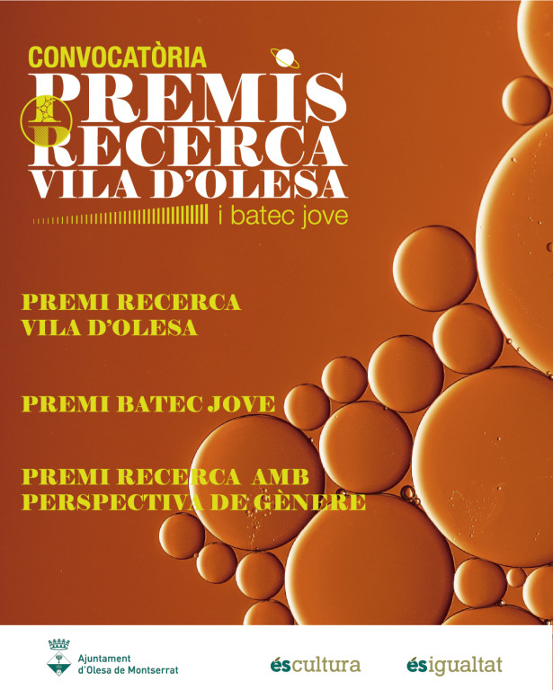 Cartell Premis recerca Vila d'Olesa, Batec Jove i Perspectiva de gènere