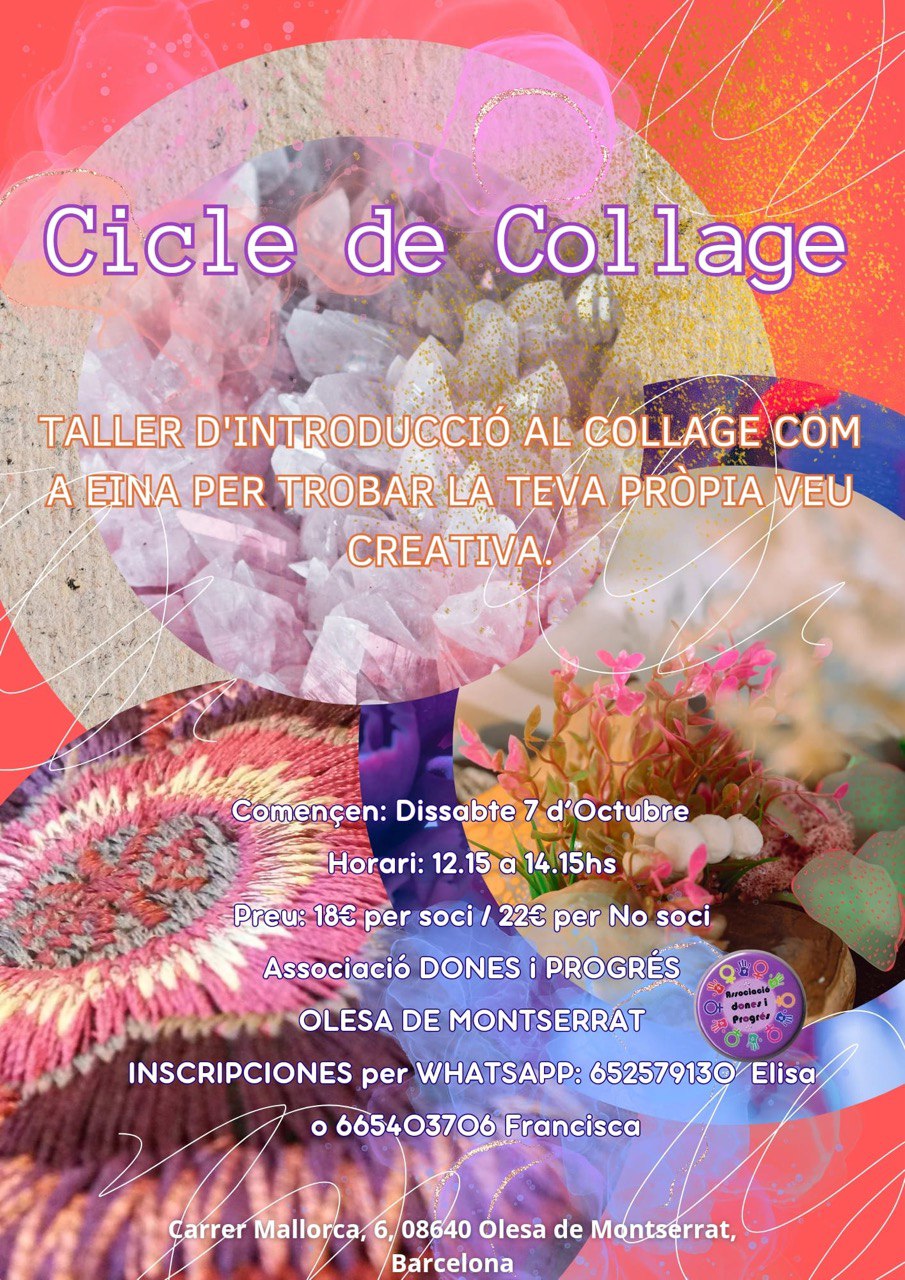 Cartell del taller d'introducció al collage