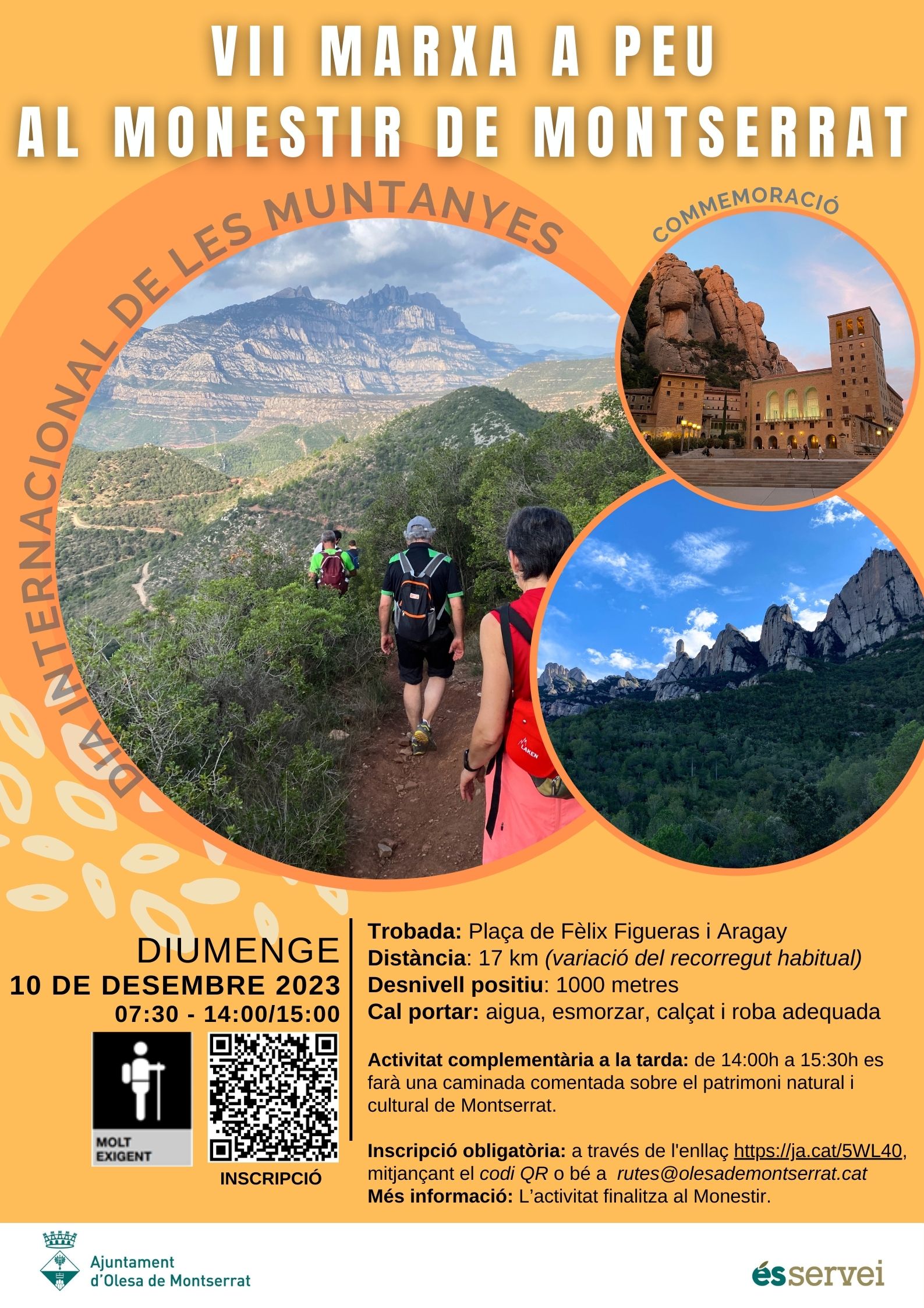Cartell de la 7a Marxa a peu a Montserrat